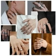 thumbnail image 3 of Lancharmed Adjustable Rings for Women Silver Plated Rings 15Mm Wide Open Face Adjustable Thumb Valentines Day Gifts, 3 of 7