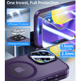 thumbnail image 2 of Meifigno Magnetic Case for iPhone 16 Pro Max (6.9 Inch), with 2Pack Screen Protectors and 1 Pack Camera Cover, Purple, 2 of 6