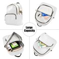thumbnail image 5 of JIALIOU Mini Backpack Purse for Women Quilted Casual Daypack Small Travel Shoulder Bag, White, 5 of 7