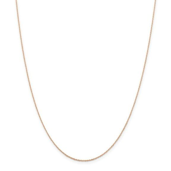 14K Rose Gold chain Rope Cable 24 in 0.5 mm .5