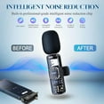 thumbnail image 3 of 3 in 1 Wireless Lavalier Microphone for iPhone, iPad, Android, Camera,12-Hour Battery, mini Noise Reduction Recording Mic 2.4G Ultra-Low Delay, Microphone for Vlog/ TikTok/YouTube Live Stream( 3 Mic), 3 of 7