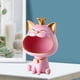 thumbnail image 5 of Estatua de gato de la suerte de resina, decoración de almacenamiento, boca grande, escultura artística, figuritas buenas Rosa, 5 of 9