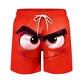 thumbnail image 4 of ibiyuan 3d Cartoon Smile Face Mens Funny Swim Trunks Drawstring Waist Mens Bathing Suits Quick-Dry Elastic Waist Beach Swimwear Outdoor Beach Vacation Shorts, 4 of 4