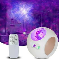 EpicGadget 3D Aurora Galaxy Star Projector - Northern Lights Nebula Cloud Projector with Remote Control Night Light for Bedroom/Game Room/Party/Bar/Home Decor, Perfect Gifts for Adults Kids (White)