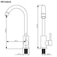 thumbnail image 6 of Logmey Kitchen Faucet 360° Rotation Single Handle Gold Kitchen Sink Faucet, 6 of 6