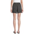 thumbnail image 2 of Time and Tru Women's Linen Blend Shorts, 2 of 5