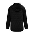 thumbnail image 5 of Women's Fashion Tops Hoodies for Solid Color Hooded Sweatshirt With Casual Style Pockets And Quilted Long Sleeved Top, 5 of 6