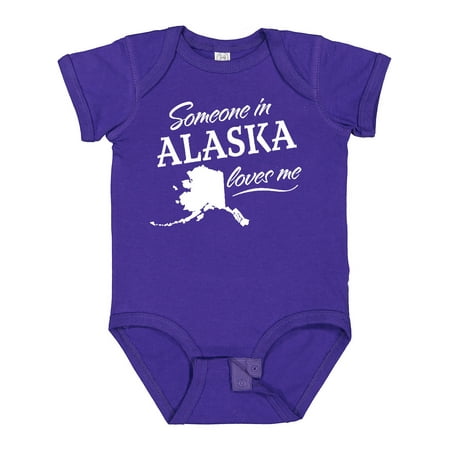 

Inktastic Someone in Alaska Loves Me Gift Baby Boy or Baby Girl Bodysuit