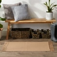 thumbnail image 2 of Contemporary Home Living 2' x 3' 2-Tone Ribbed Area Throw Rug - Brown, 2 of 3