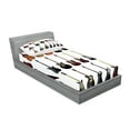 thumbnail image 2 of Ambesonne Music Fitted Sheet & Pillow Sham Set, Guitars Rock and Jazz, Twinxl, Multicolor, 2 of 2