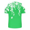 thumbnail image 4 of Tops de Algodón para las Mujeres Impresión de Manga Corta Cuello en V Fuera Del Hombro Blusa de Moda, Imitación de Algodón para el Hogar Diario, 4 of 7