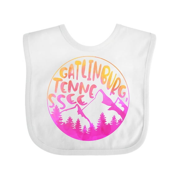 Inktastic Gatlinburg, Tennessee- Mountains in Sunrise Colors Boys or Girls Baby Bib