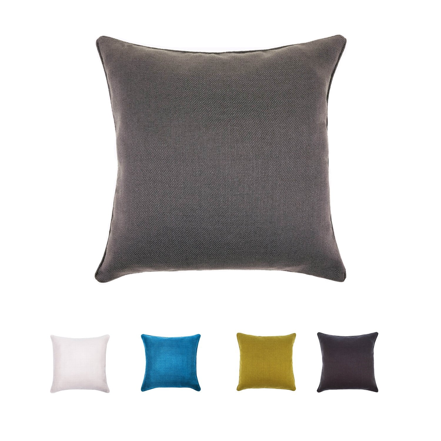 Linen Pillow Covers Cases Textured Faux Solid Color Throw Pillow Case