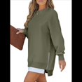 thumbnail image 2 of Sudadera de Larga con Cremallera y Abertura para Mujer, Estilo Informal, con Capucha y Cremallera, para Otoño Verde XL, 2 of 10