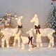 thumbnail image 4 of Decoraciones Navideñas Familia XWSHYW Renos Navideños Preliminares 3 Piezas con Luces Led Blancas Cálidas y Purpurina, 4 of 6