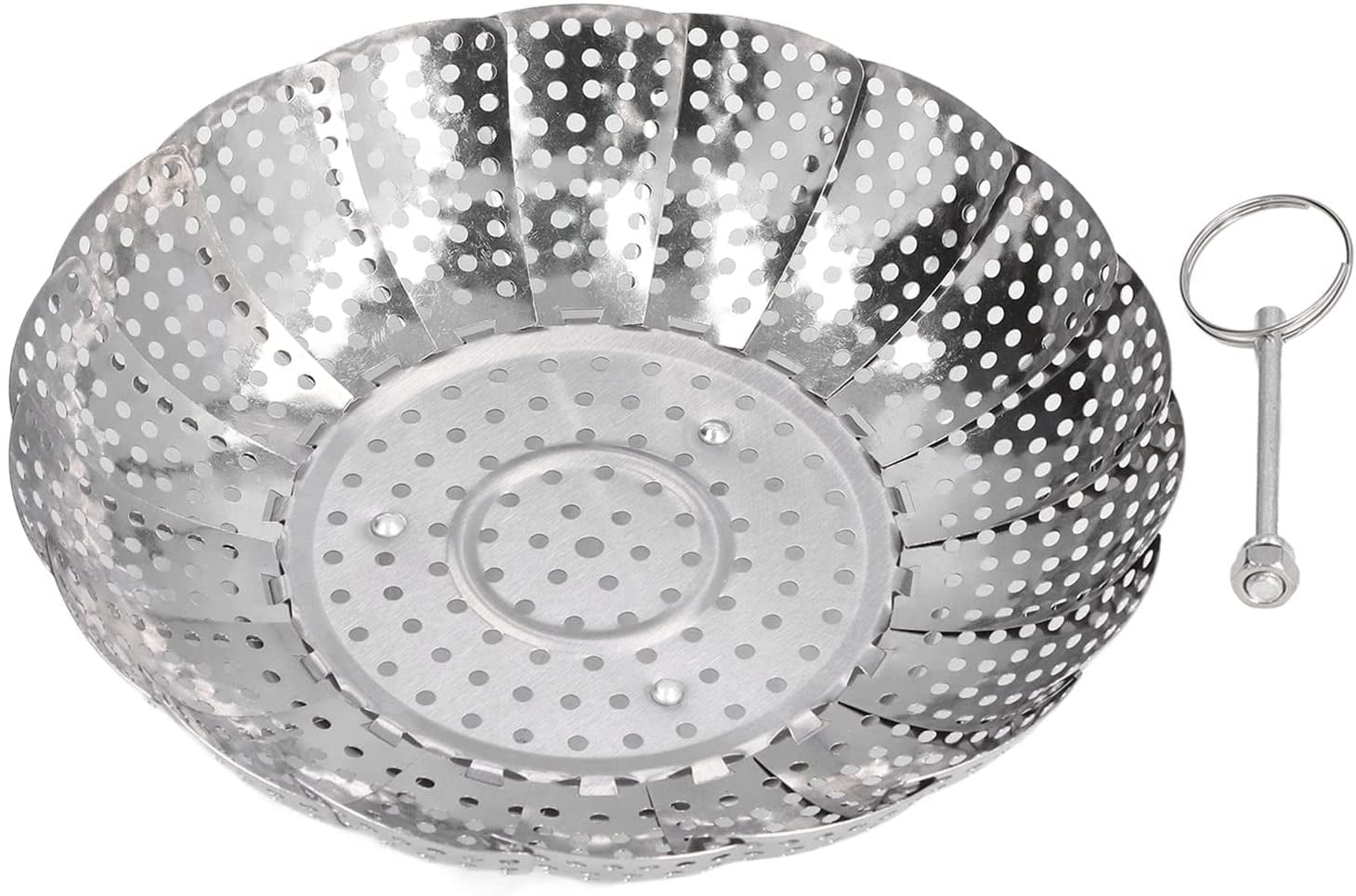 Vegetable Steamer Basket Stainless Steel Adjustable Folding Steamer