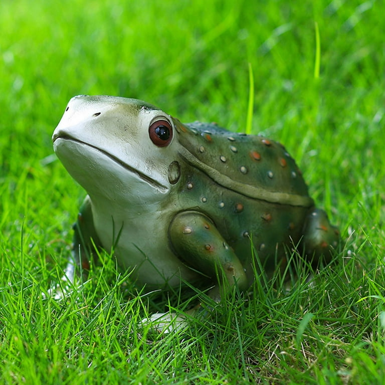 Christmas Decor Frog Garden Statue Art Sculpture For Patio Yard