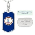 thumbnail image 2 of Virginia State Flag Keychain Dog Tag Stainless Steel or 18k Gold, 2 of 16