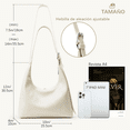 thumbnail image 3 of Bolso Mano Mujer Dama Cuero Pu Bandolera Mujer Bolso Moda Xtelllar blanco, 3 of 3