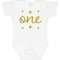 thumbnail image 3 of Inktastic 1st Birthday One Gold Boys or Girls Baby Bodysuit, 3 of 5