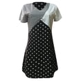thumbnail image 3 of Leutsin Robe d'Été Décontractée pour Femme Grande Taille, Robe Aguichant pour Femmes à Empiècements, Imprimé à Pois, Manches Courtes, Col en V, Robe d'Été, 3 of 5