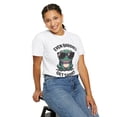 thumbnail image 4 of Funny Even Baddies Get Saddies Frog Comfort Colors Unisex Shirt, White, 4 of 6