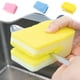 thumbnail image 1 of Fiudx Esponja Picadora En Forma de U, Paño de Limpieza de Doble Cara, Material Absorbente de Alta Densidad, Versátil para Platos, Rejillas de Ventilación y Grifos, Paquete de 3, Se Suaviza Al Mojarse, 1 of 7