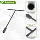 thumbnail image 5 of Ofertas únicas Llave de zócalo universal 27.5x18.5cm Llave de spanner duradera removedor de zócalo de acero al carbono 1 pieza hexagonal 15mm para automóvil motocicleta dirtbike llave de mango en T, 5 of 7