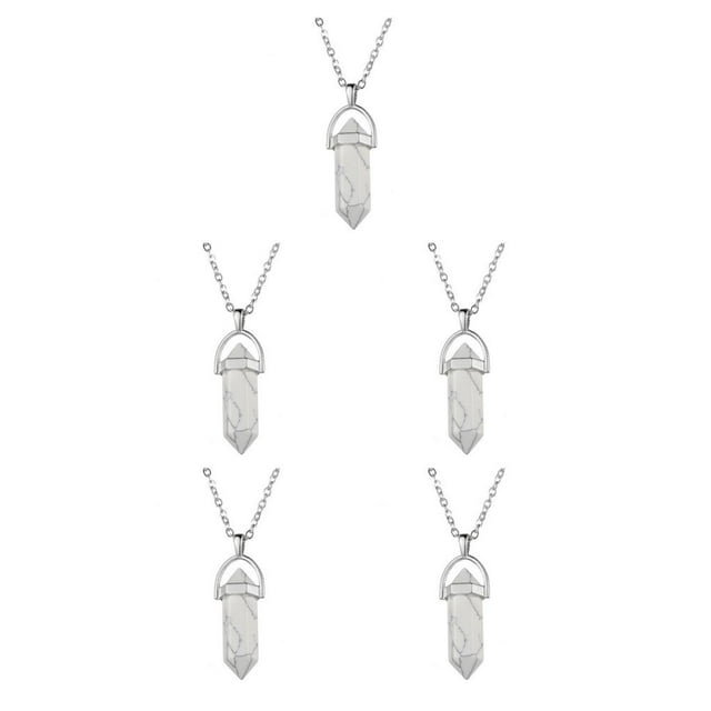 QualitChoice Hexagon Column Charm Exquisite Women Men Making Findings Handmade Anniversary Hanging Pendants Colorful Crystal Follie 5Set