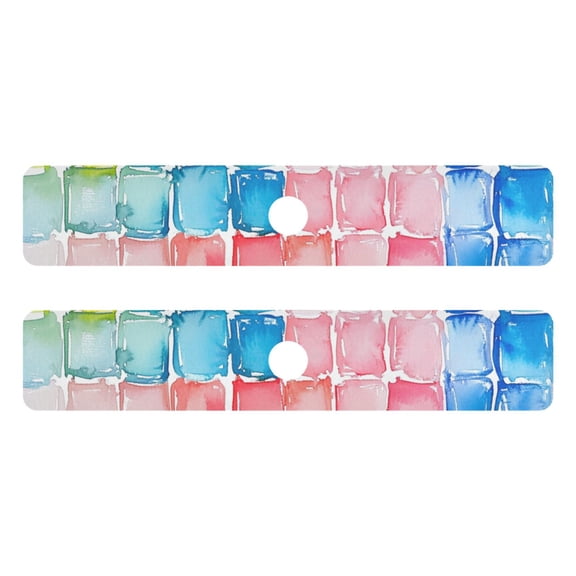 Light Watercolor Square Kitchen Sink Splash Guard, Silicone Sink Faucet Mat Dry Out the Kitchen Bathroom