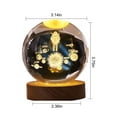 thumbnail image 2 of Tignapoo 3D Solar System Crystal Ball Night Light with Wooden Base, USB-Powered Astronomy Decor for Kids' Room, Unique Gift for Holidays & Home Decor, 2 of 6