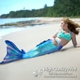 thumbnail image 6 of Fin Fun Atlantis - Mermaid Tail w/ Reinforced Tips & Monofin | 3D Side & Back Fins - for Women, Teen and Adults - (Pacific Pearl, Adult S), 6 of 7