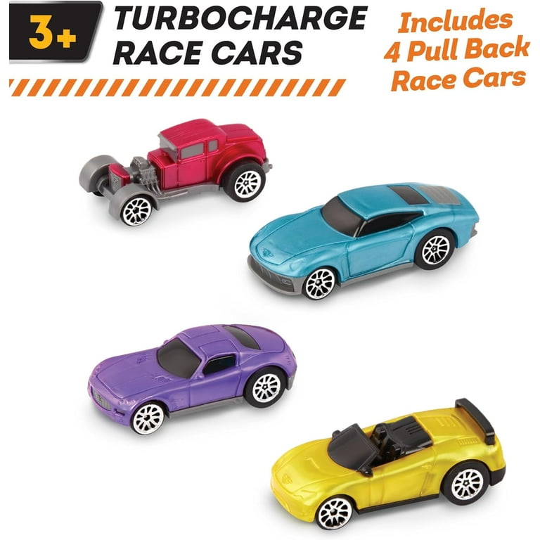 Driven by Battat Turbocharge Pullback Vehicles Toy Set with 4 Cars Race Car Toys and Playsets for Kids Aged 3 and Up Walmart