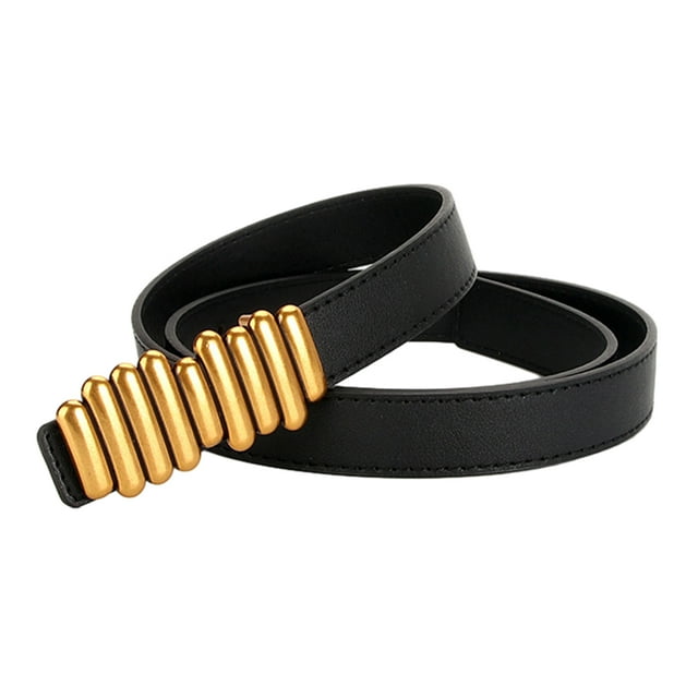 Qarigey Cinturón ancho de PU con mano de obra exquisita para mujer, cinturón ancho con un toque de elegancia, cinturón para mujer Cinturones negro