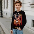 thumbnail image 4 of Psesaysky Toddler Boys Long Sleeve Shirts 2 Pack Deer Graphic Casual Comfotable Crewneck Tops, Trendy Fall Winter Layering Tees, 7-8 Years, 4 of 5