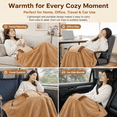 thumbnail image 2 of Heated Blanket Soft USB Blanket Machine Washable, Heated Electric Blanket Twin Size 60*80cm, Fast Heating, Machine Washable, Warm and Cozy For Home Travel Office, 2 of 8
