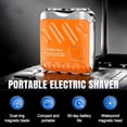 thumbnail image 2 of Portable Rotary Dual Ring Electric Shaver  2025 Electric Razor for Men  Portable Shavers Razor with Ipx7 Waterproof Wet/Dry Men Gifts (Black),Orange, 2 of 8