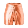 thumbnail image 5 of Yindaity Sequins Shorts Women Sequin Shorts for Women, High Waisted Straight Leg Hot Pants, Party Sparkle Rave Shorts(Orange,2XL), 5 of 7