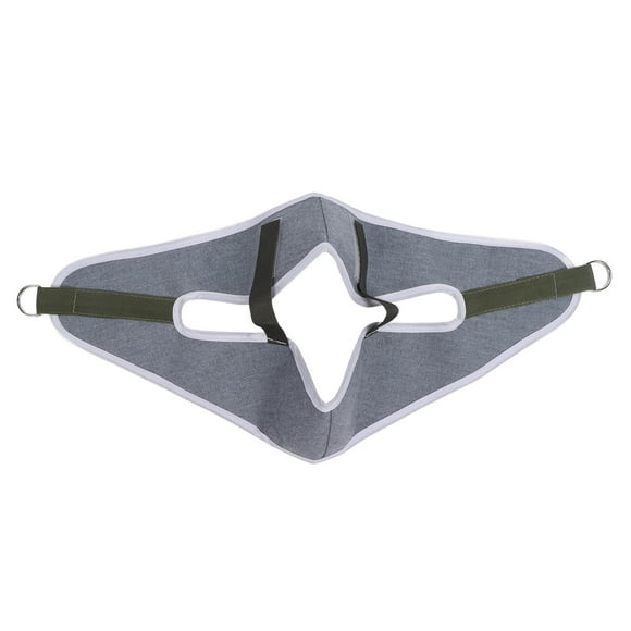 Cinturón de tracción cervical de lona, suave, ajustable y flexible, color gris.