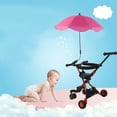 thumbnail image 3 of 14 Inch Baby  Parasol, Universal Baby Carriage Umbrella With Clamp, 360 Degree Adjustable  Protection Baby  Umbrella, Foldable Waterproof  Sun Shade, 3 of 8