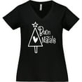 thumbnail image 3 of Inktastic Buon Natale Christmas Tree with Heart and Star Women's Plus Size V-Neck T-Shirt, 3 of 5