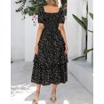 thumbnail image 3 of Vestido casual BTFBM para mujer con cuello cuadrado y manga abullonada, 3 of 9
