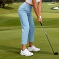 thumbnail image 4 of Womens Stretch Work Pants for Office, High Rise Straight Leg Trousers with Pockets, Wrinkle-Free Business Casual Bottom for Women, 4 of 6