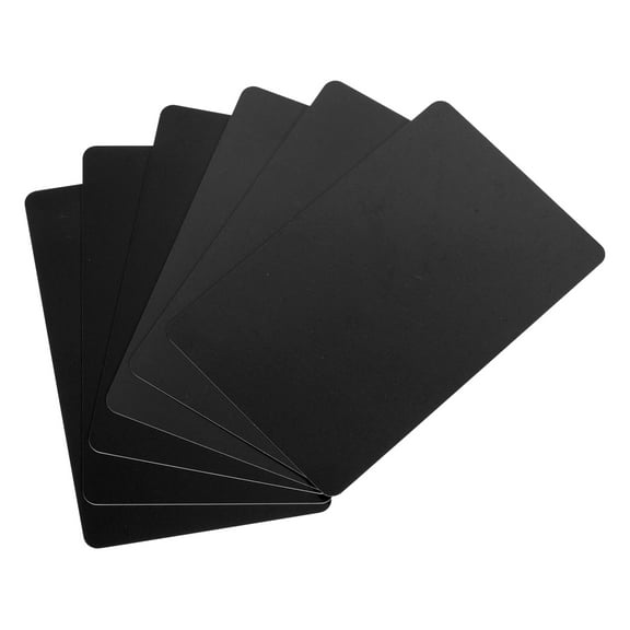 Uxcell 10Pcs Blank Cards CR80 15 Mil Plastic Cards Blank ID Card for Credit Cards, Black