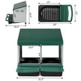 thumbnail image 3 of Pefilos 2 Compartment Roll Out Chicken Nesting Box with Plastic Basket, Egg Nest Box Chicken Laying Box Hens Chicken Coop Poultry Box, Green, 3 of 8