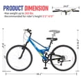 thumbnail image 2 of Ktaxon 26 inch 7 Speed Mountain Bike for Adult, Dual Shock Absorbers, Dual V Brake, Blue, 2 of 9