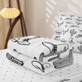 thumbnail image 6 of Homewish Sketch Cowboy Hot Boots Zipper Queen Comforter Set with Fitted Sheet and 2 Pillowcases,Desert Cactus Zipper Bedding Set,White,Reversible,4pcs, 6 of 8