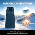 thumbnail image 4 of Guieoi Winter Jacket for Women Casual Long-Sleeve Vest Padded with Stand-Up Collar Hood and Pockets Coats Blue XL, 4 of 9