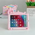 thumbnail image 4 of TECH CIRCLE Cartoon Tablet Case for Apple iPad Mini 3/2/1 (7.9 Inch), Cute Case for Kids/Girls/Boys, Built-in Rotating Kickstand & Handle, with Shoulder Strap, Shockproof Portable Case, Pink Unicorn, 4 of 7