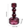 thumbnail image 3 of Glass Crystal Candlestick Holder Tall Taper Candle Stand for Dining Table Centerpiece and Living Room Decor, Green Purple Yellow, 3 of 6